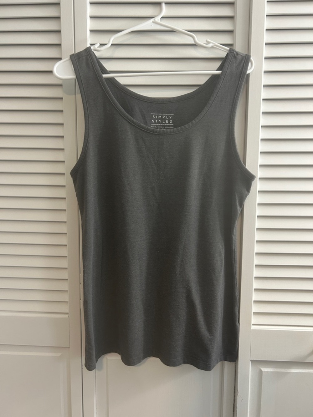 Simply Styled Charcoal Sleeveless Tank Top